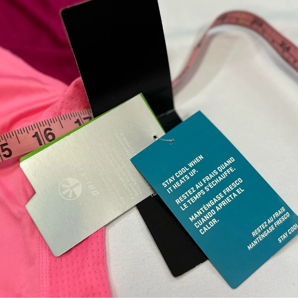 Nike Dri Running Fit V Neck Cap Sleeves | Side Mesh | Pink Burgundy Size M NWT